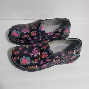 Alegria Women's Keli Frida Patent Leather Nursing Slip On Shoes sz 38/US 7.5